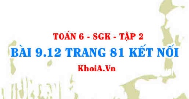 Bài 9.12 trang 81 Toán 6 Tập 2 Kết nối tri thức
